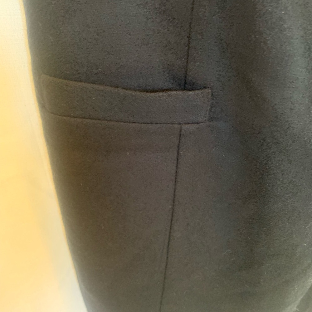 Worthington Pure Wool Classic Shift Black Midi Dress - Picture 5 of 11